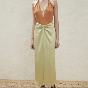 Nanushka Satin Twisted Samara Skirt